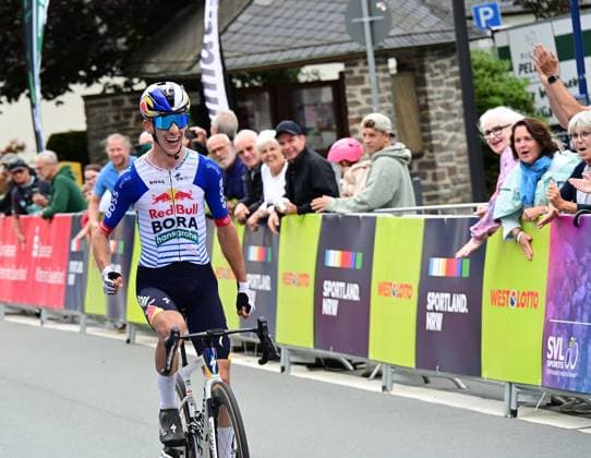 September 4, 2026 xkhx Sauerland Tour 2026 International Stage Race Stage 2 Winner: Max Bock, Red Bull Bora hansgrohe Rookies