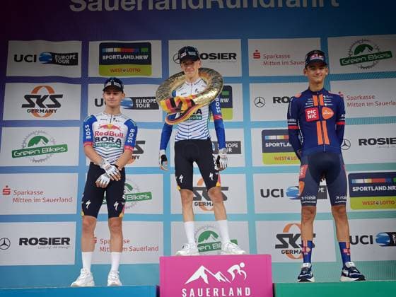 September 4, 2026 xkhx Sauerland Tour 2026 International Stage Race Stage 2 Winner: Max Bock, Red Bull Bora hansgrohe Rookies 2nd Place: Paul Fietzke, Red Bull Bora hansgrohe Rookies 3rd Place: Alexandre Trouvain, Development Team Picnic PostNL