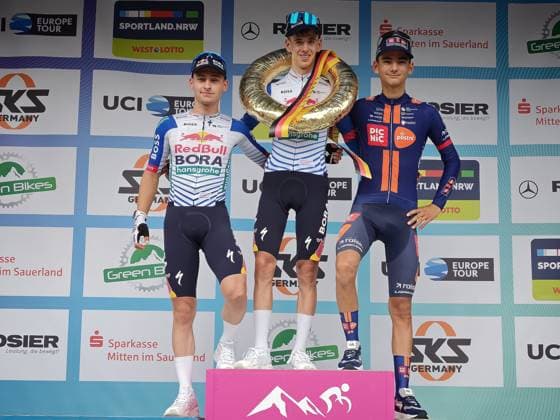 September 4, 2026 xkhx Sauerland Tour 2026 International Stage Race Stage 2 Winner: Max Bock, Red Bull Bora hansgrohe Rookies 2nd Place: Paul Fietzke, Red Bull Bora hansgrohe Rookies 3rd Place: Alexandre Trouvain, Development Team Picnic PostNL