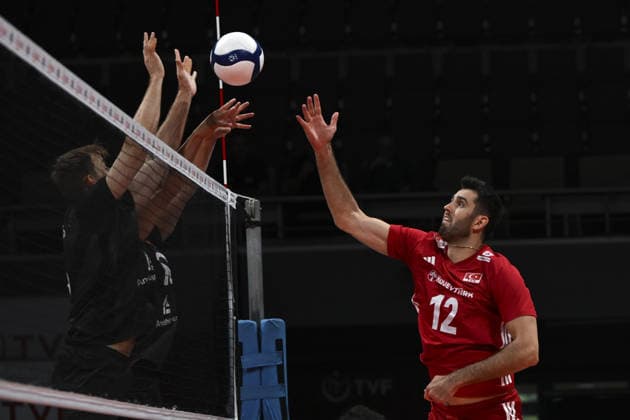 Turkiye v Denmark - CEV EuroVolley 2026 Men Friendly Match ANKARA, TURKIYE - SEPTEMBER 4: Adis Lagumdzija (12) of Turkiye in action during a friendly match ahead of the 2026 CEV Men s European Volleyball Championship between Turkiye and Denmark at Baskent Volleyball Hall in Ankara, Turkiye, on September 4, 2026. Ismail Kaplan Anadolu Ankara Turkey. Editorial use only. Please get in touch for any other usage.  Copyright: x2026xAnadoluxIsmailxKaplanx
