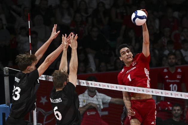 Turkiye v Denmark - CEV EuroVolley 2026 Men Friendly Match ANKARA, TURKIYE - SEPTEMBER 4: Kaan Gurbuz (1) of Turkiye in action during a friendly match ahead of the 2026 CEV Men s European Volleyball Championship between Turkiye and Denmark at Baskent Volleyball Hall in Ankara, Turkiye, on September 4, 2026. Ismail Kaplan Anadolu Ankara Turkey. Editorial use only. Please get in touch for any other usage.  Copyright: x2026xAnadoluxIsmailxKaplanx