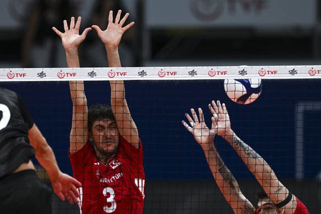 Turkiye v Denmark - CEV EuroVolley 2026 Men Friendly Match ANKARA, TURKIYE - SEPTEMBER 4: Ahmet Tumer (3) of Turkiye in action during a friendly match ahead of the 2026 CEV Men s European Volleyball Championship between Turkiye and Denmark at Baskent Volleyball Hall in Ankara, Turkiye, on September 4, 2026. Ismail Kaplan Anadolu Ankara Turkey. Editorial use only. Please get in touch for any other usage.  Copyright: x2026xAnadoluxIsmailxKaplanx