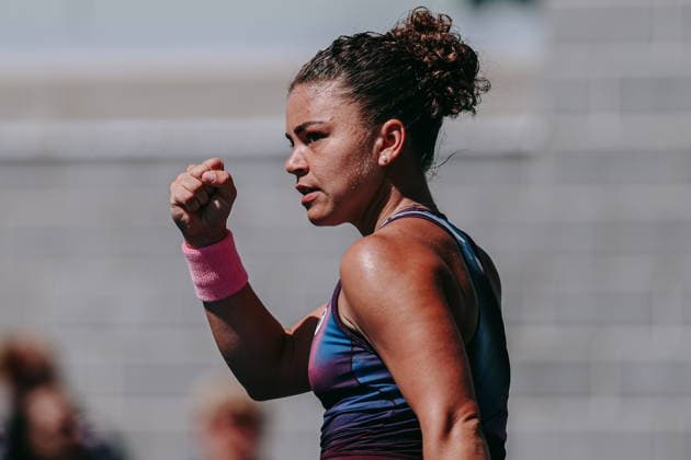 US Open tennis tournament - Day 6 Jasmine Paolini of Italy reacts during a match against Sorana Cirstea of Romania during the Women™s Singles round 3 of the US Open Tennis Championship at the USTA Billie Jean King National Tennis Center in Flushing Meadows, New York, USA, 04 September 2026. The 2026 US Open tournament runs from 23 August through 13 September. FLUSHING MEADOWS NEW YORK United States  Copyright: xOlgaxFedorovax