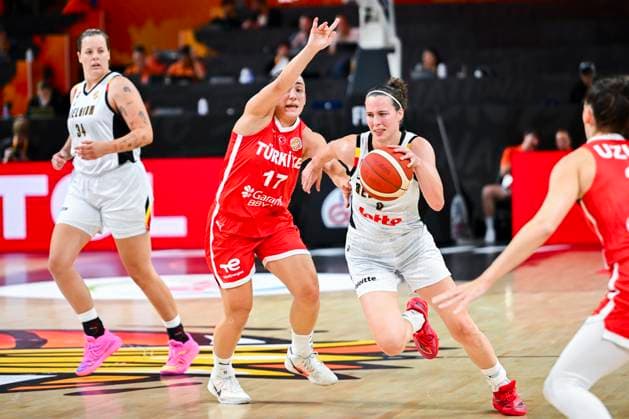 Belgium v Turkey - FIBA Women s Basketball World Cup 2026 BERLIN, GERMANY - SEPTEMBER 04 : Delaere Antonia small forward of Belgium in action during the FIBA Women s Basketball World Cup group C phase match between Belgium and Turkey in Berlin on September 4, 2026 in Berlin, Germany, 04 09 2026 Berlin Germany  Copyright: xVincentxKalutx