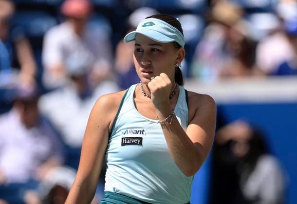 US Open tennis tournament - Day 6 Kamilla Rakhimova of Uzbekistan reacts during her match against Aryna Sabalenka of Belarus during the Women‚Äôs Singles round 3 of the US Open Tennis Championship at the USTA Billie Jean King National Tennis Center in Flushing Meadows, New York, USA, 04 September 2026. The 2026 US Open tournament runs from 23 August through 13 September. FLUSHING MEADOWS NEW YORK United States  Copyright: xCRISTOBALxHERRERA-ULASHKEVICHx
