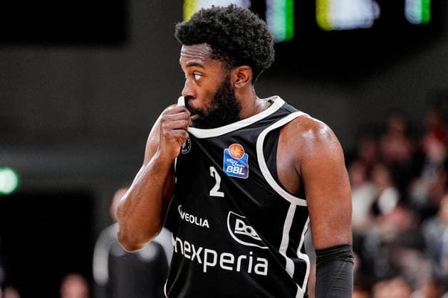 Germany easyCredit BBL, Season Opener: Veolia Towers Hamburg vs. EWE Baskets Oldenburg, Inselpark Arena, Hamburg; Noah Thomasson, Veolia Towers Hamburg, 2, Portrait, Cutout Copyright: xStefanxTrochax