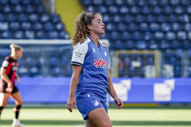 Deutschland: Fussball Saison 2026 2027 , Google Pixel Frauen-Bundesliga , 3. Spieltag , TSG 1899 Hoffenheim Frauen vs. Bayer 04 Leverkusen Frauen - Dietmar-Hopp-Stadion (Hoffenheim) : Laia Martret (TSG Hoffenheim, 21) Mimik, Gesichtsausdruck, Emotion Hoffenheim Dietmar-Hopp-Stadion Deutschland Germany *** Germany Soccer Season 2026–2027, Google Pixel Women s Bundesliga, Matchday 3, TSG 1899 Hoffenheim Women vs. Bayer 04 Leverkusen Women, Dietmar Hopp Stadium, Hoffenheim, Laia Martret, TSG Hoffenheim, 21 facial expressions, emotions, Hoffenheim, Dietmar Hopp Stadium, Germany Copyright: xBennetxLongx