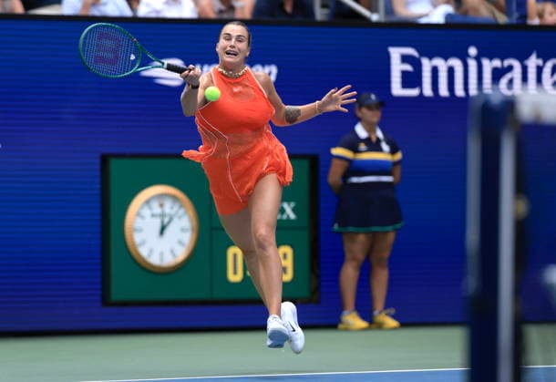 US Open tennis tournament - Day 6 Aryna Sabalenka of Belarus in action against Kamilla Rakhimova of Uzbekistan during the Women s Singles round 3 of the US Open Tennis Championship at the USTA Billie Jean King National Tennis Center in Flushing Meadows, New York, USA, 04 September 2026. The 2026 US Open tournament runs from 23 August through 13 September. FLUSHING MEADOWS NEW YORK United States  Copyright: xCRISTOBALxHERRERA-ULASHKEVICHx