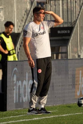September 4, 2026, xhfmx, Regional League Southwest Soccer, Eintracht Frankfurt II vs. FC Astoria Walldorf; Patrick Glöckner, coach of Eintracht Frankfurt U21, tries to keep his bearings in Dreieich