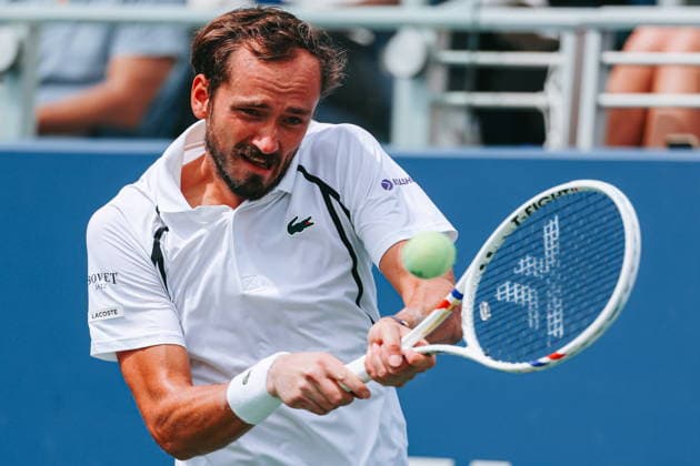 US Open tennis tournament - Day 6 Daniil Medvedev of Russia in action against Arthur Rinderknech of France during the Men™s Singles round 3 of the US Open Tennis Championship at the USTA Billie Jean King National Tennis Center in Flushing Meadows, New York, USA, 04 September 2026. The 2026 US Open tournament runs from 23 August through 13 September. FLUSHING MEADOWS NEW YORK United States  Copyright: xOlgaxFedorovax