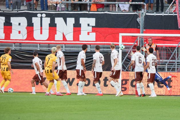 Goal by Lukas Scepanik of Alemannia Aachen, No. 7, who scores here to make it 0–1 in the match between FC Ingolstadt 04 and Alemannia Aachen on September 4, 2026, DFB regulations prohibit any use of photographs as image sequences and or quasi-video. GER, Soccer, 3. Liga, Matchday 4, FC Ingolstadt 04 vs. Alemannia Aachen, September 4, 2026, Audi Sportpark Ingolstadt Copyright: xEibner-Pressefoto OliverxSTRISCHx EP-OSH