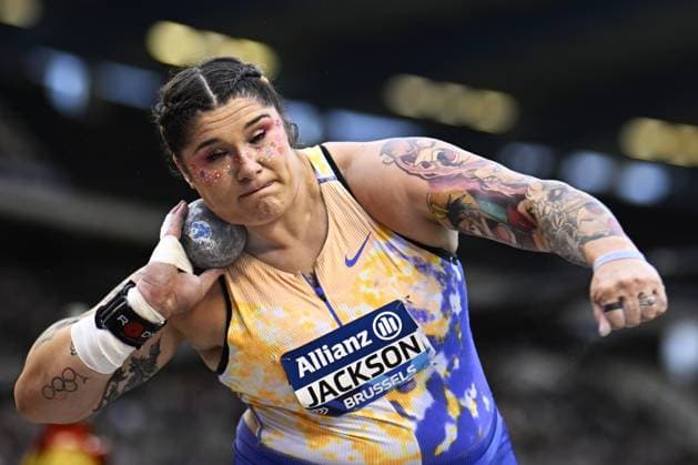 United States s Chase Jackson pictured during the shot put event at the 50th edition of the Memorial Van Damme Diamond League athletics event in Brussels, Friday 4 September 2026. JASPERxJACOBS  x185252515x