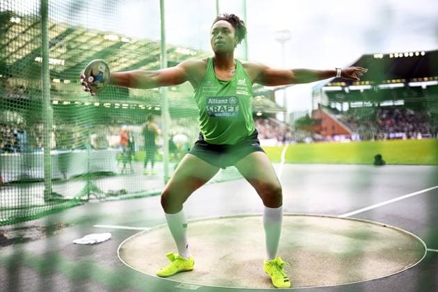 Germany s Shanice Craft pictured during the discus throw event, at the 50th edition of the Memorial Van Damme Diamond League athletics event in Brussels, Friday 4 September 2026. JASPERxJACOBS  x185252723x