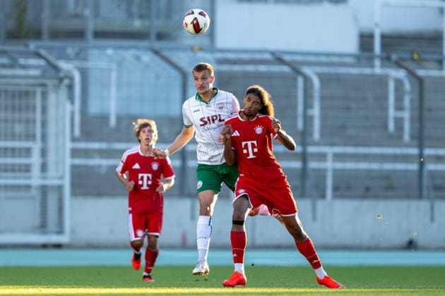 Noah Codjo Evora 9 FC Bayern Munich Amateurs, FC Bayern II vs. VfB Eichstätt, soccer, Bavarian Regional League, Matchday 7, September 4, 2026. DFB regulations prohibit any use of photographs as image sequences and or quasi-video. Munich, Bavaria, Germany Copyright: xkolbert-press UlrichxGamelx