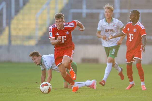 Matous Srb 11 FC Bayern Munich Amateurs, FC Bayern II vs. VfB Eichstätt, Soccer, Bavarian Regional League, Matchday 7, September 4, 2026. DFB regulations prohibit any use of photographs as image sequences and or quasi-video. Munich, Bavaria, Germany Copyright: xkolbert-press UlrichxGamelx