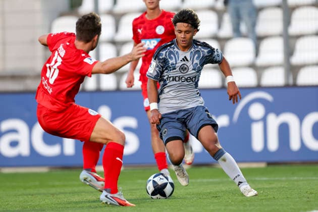 Soccer Southwest League: Eintracht Frankfurt II vs. FC Astoria Walldorf 04 09 26, On the Way to a 1-1 Tie: Marvin Dills of Eintracht,