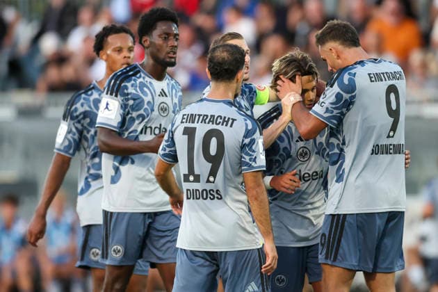Soccer RL Southwest: Eintracht Frankfurt II vs. FC Astoria Walldorf, September 4, 2026; Marvin Dills scored the equalizer for Eintracht,