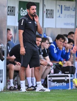 September 4, 2026 Soccer Season 2026–2027 Bavarian Regional League Matchday 07 SC Eltersdorf vs. SCE Quecken FV Illertissen xwoxzix Walid Khaled, FV Illertissen Coach, Disappointed Disappointment