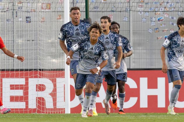 Regionalliga Southwest: Eintracht Frankfurt II vs. FC Astoria Walldorf, September 4, 2026: Marvin Dills of Eintracht Frankfurt II scores the goal to tie the game at 1–1 and celebrates; Eintracht Frankfurt II vs. FC Astoria Walldorf, Dreieich, Maxworx Sportpark, September 4, 2026 Copyright: xBEAUTIFULxSPORTS Gawlikx
