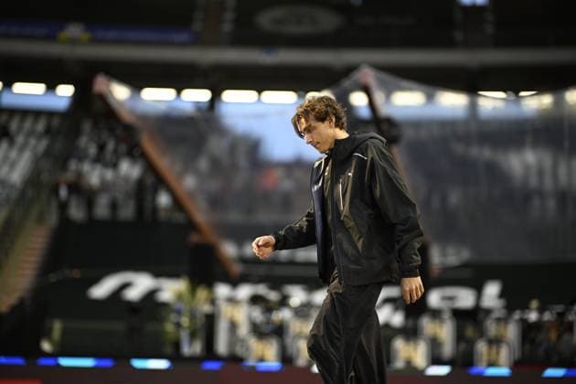 Swedish pole vaulter Armand Mondo Duplantis leaves the men s pole vault competition, at the 50th edition of the Memorial Van Damme Diamond League athletics event in Brussels, Friday 4 September 2026. JASPERxJACOBS  x185254611x