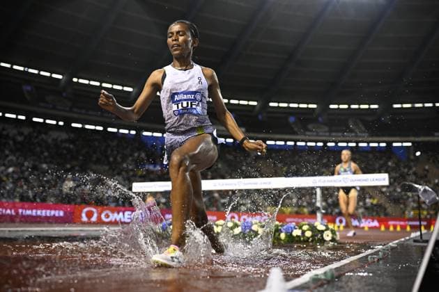 Ethiopia s Kena Tufa pictured in action during the women s 3000m steeple, at the 50th edition of the Memorial Van Damme Diamond League athletics event in Brussels, Friday 4 September 2026. JASPERxJACOBS  x185256511x