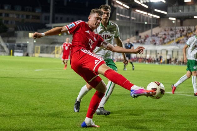 David Heindl 5 FC Bayern Munich Amateurs, FC Bayern II vs. VfB Eichstätt, Soccer, Bavarian Regional League, Matchday 7, September 4, 2026. DFB regulations prohibit any use of photographs as image sequences and or quasi-video. Munich, Bavaria, Germany Copyright: xkolbert-press UlrichxGamelx