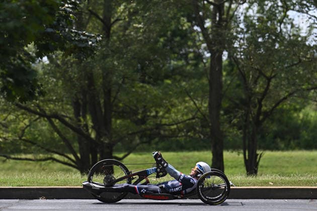 2026 UCI Para-cycling Road World Championships Picture by Mathew Wells SWpix.com - 04 09 2026 - Cycling - 2026 UCI Para-cycling Road World Championships - Huntsville, Alabama, United States of America - Men H2 Individual Time Trial (ITT) - Florian Jouanny (France) Huntsville Cummings Research Park United States of America Copyright: x xSWpix.comx(t axPhotographyxHubxLtd)xMathewxWells SWpix.comx SWP-3030-22160