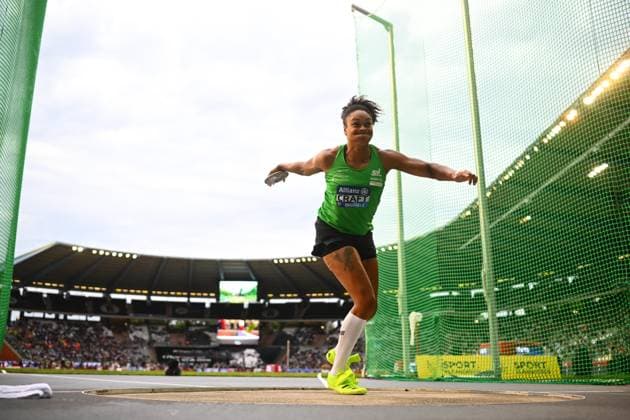 Memorial Van Damme 2025 - Wanda Diamond League - day 1 BRUSSELS, BELGIUM - SEPTEMBER 04 : CRAFT Shanice GER discus during day 1 of the 50th edition of the 2026 IAAF Wanda Diamond League Allianz Memorial Van Damme athletics meeting in the King Baudouin Stadium in on September 4, 2026 in Brussels, Belgium, 04 09 2026 Brussels Belgium  Copyright: xGvgx