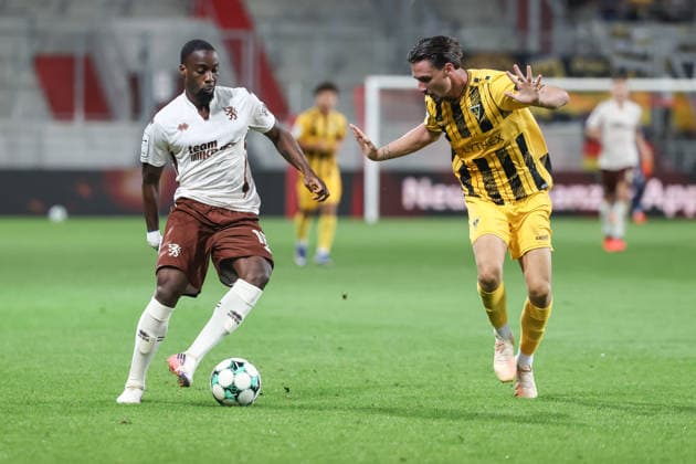 3rd Division FC Ingolstadt 04 Alemannia Aachen Joseph Ganda 16, FCI Tackle Battle for the ball Petros Bagalianis 2 AA 3rd Division FC Ingolstadt 04 2026–2027 Season Alemannia Aachen