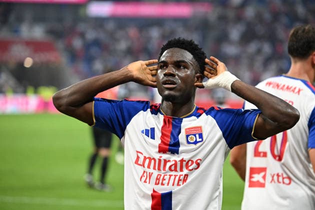 Football : Olympique Lyonnais v Auxerre - French ligue 1- 04 09 2026 Ernest NUAMAH scoring goal of Lyon during the French ligue 1 match between Olympique Lyonnais and Auxerre at Groupama Stadium Decines Charpieu Lyon on September 04, 2026 , France LYONFrance  Copyright: xMouradxAllilix