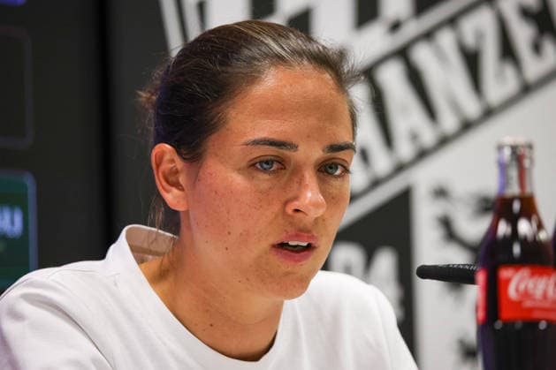 Coach Sabrina Wittmann, head coach of FC Ingolstadt 04, at the press conference following the match between FC Ingolstadt 04 and Alemannia Aachen on September 4, 2026, DFB regulations prohibit any use of photographs as image sequences and or quasi-video. GER, Soccer, 3. Liga, Matchday 4, FC Ingolstadt 04 vs. Alemannia Aachen, September 4, 2026, Audi Sportpark Ingolstadt Copyright: xEibner-Pressefoto OliverxSTRISCHx EP-OSH