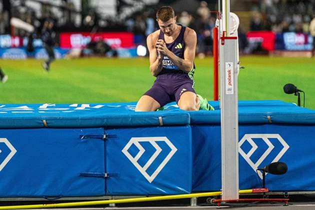 Belgium s Thomas Carmoy pictured during (2R) the 50th edition of the Memorial Van Damme Diamond League athletics event in Brussels, Friday 4 September 2026. EMILExWINDAL  x185260012x