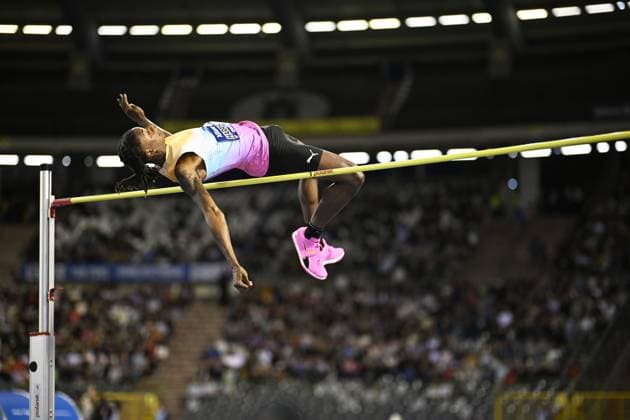 Ukraine s Oleh Doroshchuk pictured in action during the high jump event, at the 50th edition of the Memorial Van Damme Diamond League athletics event in Brussels, Friday 4 September 2026. JASPERxJACOBS  x185262218x