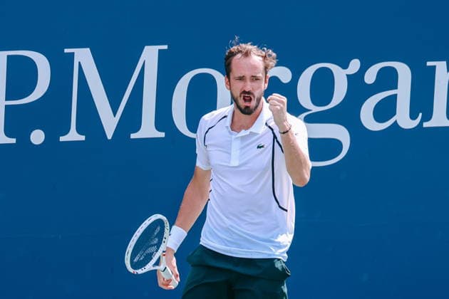 US Open tennis tournament - Day 6 Daniil Medvedev celebrates victory against Arthur Rinderknech of France during the Men™s Singles round 3 of the US Open Tennis Championship at the USTA Billie Jean King National Tennis Center in Flushing Meadows, New York, USA, 04 September 2026. The 2026 US Open tournament runs from 23 August through 13 September. FLUSHING MEADOWS NEW YORK United States  Copyright: xOLGAxFEDOROVAx