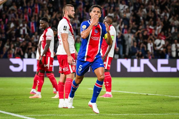 September 4, 2026, Paris, France, France: MARQUINHOS of PSG celebrates his goal during the Ligue 1 match between Paris Saint-Germain (PSG) and AS Monaco at Parc des Princes Stadium on September 04, 2026 in Paris, France. Paris France - ZUMAm308 20260904_zsp_m308_006 Copyright: xMatthieuxMirvillex