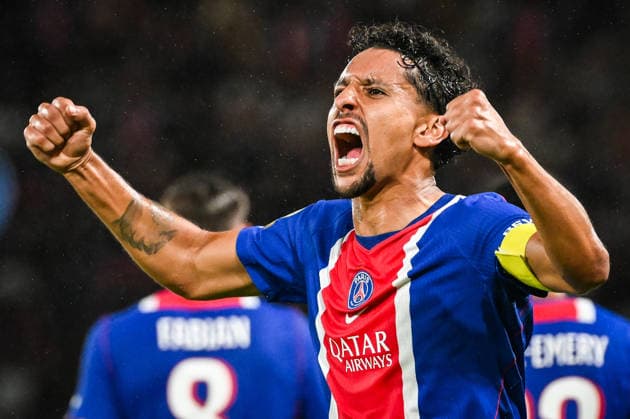 September 4, 2026, Paris, France, France: MARQUINHOS of PSG celebrates his goal during the Ligue 1 match between Paris Saint-Germain (PSG) and AS Monaco at Parc des Princes Stadium on September 04, 2026 in Paris, France. Paris France - ZUMAm308 20260904_zsp_m308_008 Copyright: xMatthieuxMirvillex