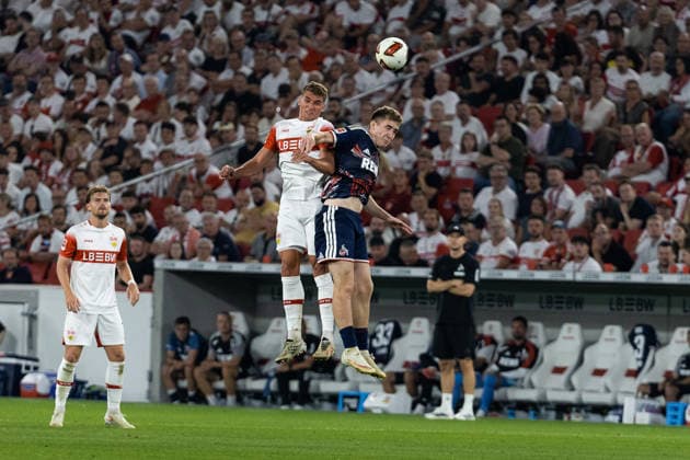 Grischa PROEMEL (VfB Stuttgart, 21) gewinnt das Kopfballduell GER, VfB Stuttgart vs. 1. FC Koeln, Fussball, Bundesliga, 2. Spieltag, Spielzeit 2026 2027, 04.09.2026, GER, VfB Stuttgart vs. 1. FC Koeln, Fussball, Bundesliga, 2. Spieltag, Spielzeit 2026 2027, 04.09.2026, Stuttgart *** Grischa PROEMEL, VfB Stuttgart, 21, wins the header duel GER, VfB Stuttgart vs. 1. FC Köln, Soccer, Bundesliga, Matchday 2, 2026–2027 season, September 4, 2026, GER, VfB Stuttgart vs. 1. FC Köln, Soccer, Bundesliga, Matchday 2, 2026–2027 season, September 4, 2026, Stuttgart Copyright: xEibnerxPressefoto OliverxSchmidtx EP_OST