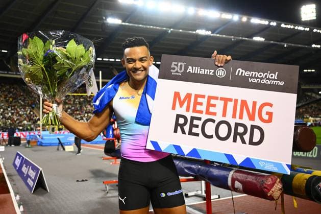 Memorial Van Damme 2025 - Wanda Diamond League - day 1 BRUSSELS, BELGIUM - SEPTEMBER 04 : KARALIS Emmanouil GRE during day 1 of the 50th edition of the 2026 IAAF Wanda Diamond League Allianz Memorial Van Damme athletics meeting in the King Baudouin Stadium in on September 4, 2026 in Brussels, Belgium, 04 09 2026 Brussels Belgium  Copyright: xGvgx