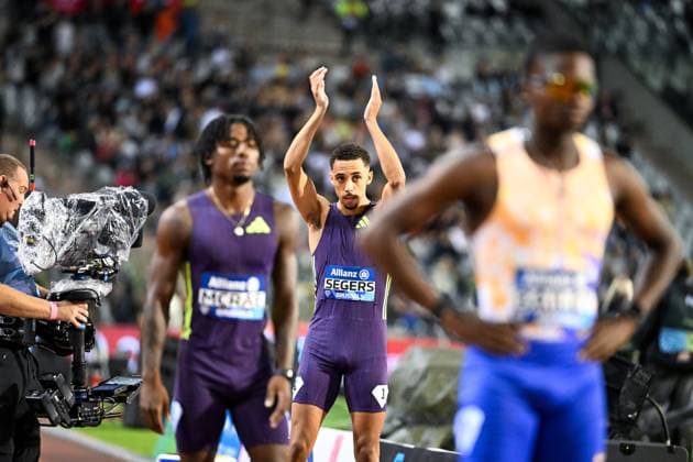Belgian Daniel Segers pictured before the 400m men at the 50th edition of the Memorial Van Damme Diamond League athletics event in Brussels, Friday 4 September 2026. ELIASxROM  x185266610x
