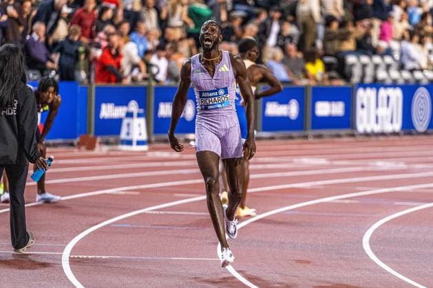 Trinidad and Tobago s Jereem Richards pictured during the 50th edition of the Memorial Van Damme Diamond League athletics event in Brussels, Friday 4 September 2026. EMILExWINDAL  x185268850x