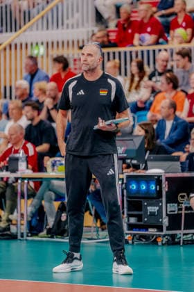 GER, Volleyball, European Championship Warm-up Match, Friendly Match, Germany vs. Netherlands, September 4, 2026, Match Highlights: Massimo Botti (C), Germany; Photo: HMB Media, Etienne Schlick Copyright: HMBxMedia EtiennexSchlick