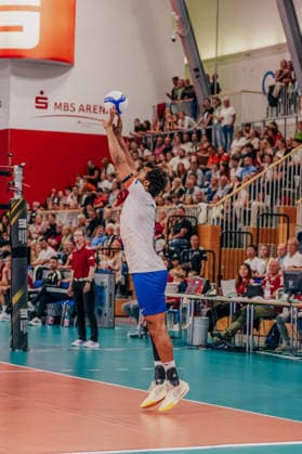GER, Volleyball, European Championship warm-up match, friendly match, Germany vs. the Netherlands, September 4, 2026, Set by the Netherlands, Photo: HMB Media, Etienne Schlick Copyright: HMBxMedia EtiennexSchlick