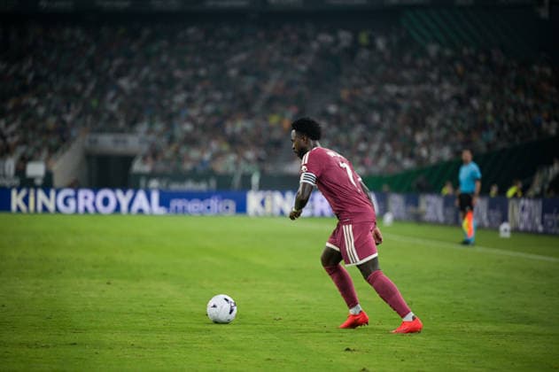 ESP: Real Betis Balompie vs Real Madrid - La Liga EA Sports SEVILLA, SPAIN - SEPTEMBER 4: Vinicius Junior of Real Madrid CF during the match between Real Betis BalompiÃ and Real Madrid of La Liga EA Sports on September 4, 2026 at La Cartuja Stadium in Sevilla, Spain. (Photo by Samuel Carreno) Sevilla Sevilla Sevilla Spain Copyright: xSamuelxCarrenox samcargad_040926_105-46