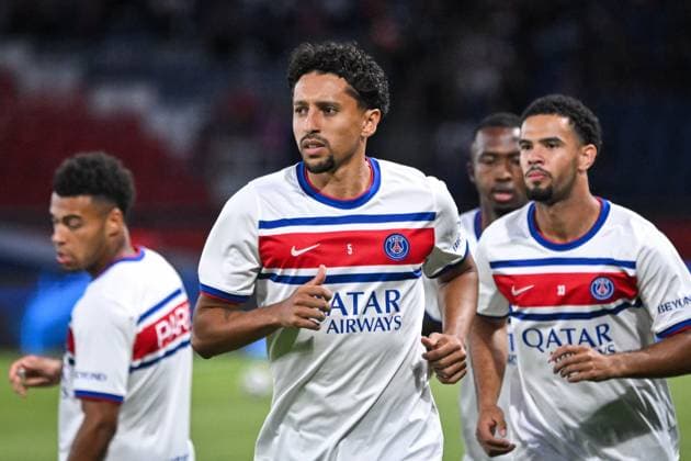 Ligue 1 PSG vs AS Monaco PARIS, FRANCE - SEPTEMBER 4, 2026: Paris Saint-Germain™s defender Marquinhos warms up before the French L1 football match between Paris Saint-Germain and AS Monaco at the Parc des Princes stadium in Paris on September 4, 2026. Paris ÃŽle-de-France FR Copyright: x xFirasxAbdullahx xJNAxPressx