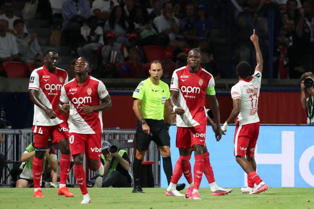 FOOTBALL : Paris Saint Germain Vs AS Monaco - Ligue 1 - 04 09 2026 Joie sur le but de Stanis Idumbo (AS Monaco) ParisFrance  Copyright: xMichaelxBaucherx