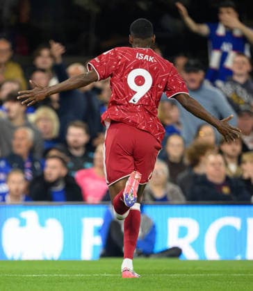 04 September 2026 - Ipswich Town v Liverpool - Premier League - Portman Road - Ipswich. Ipswich Town v Liverpool - Premier League - Portman Road - Ipswich. Alexander Isak celebrates scoring his first goal. Picture : Mark Pain Ipswich England  Copyright: xMarkxPainx