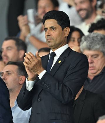 PSG vs AS Monaco: French Ligue 1 PARIS, FRANCE - SEPTEMBER 04: Nasser Al-Khelaïfi (C), President of Paris Saint-Germain, attends the French Ligue 1 soccer match between Paris Saint-Germain and AS Monaco at Parc des Princes stadium in Paris, France on September 04, 2026. Mustafa Yalcin Anadolu Paris France. Editorial use only. Please get in touch for any other usage.  Copyright: x2026xAnadoluxMustafaxYalcinx