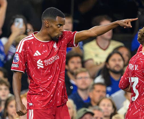 04 September 2026 - Ipswich Town v Liverpool - Premier League - Portman Road - Ipswich. Ipswich Town v Liverpool - Premier League - Portman Road - Ipswich. Alexander Isak celebrates scoring his first goal. Picture : Mark Pain Ipswich England  Copyright: xMarkxPainx