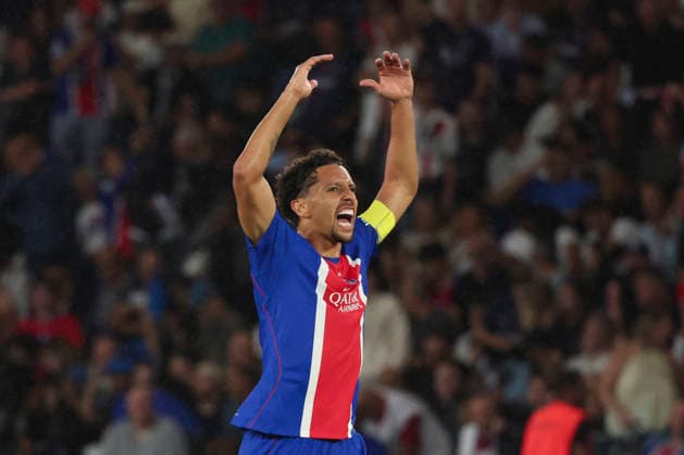 FOOTBALL : Paris Saint Germain Vs AS Monaco - Ligue 1 - 04 09 2026 Joie sur le but de Marquinhos (Paris Saint Germain) ParisFrance  Copyright: xMichaelxBaucherx