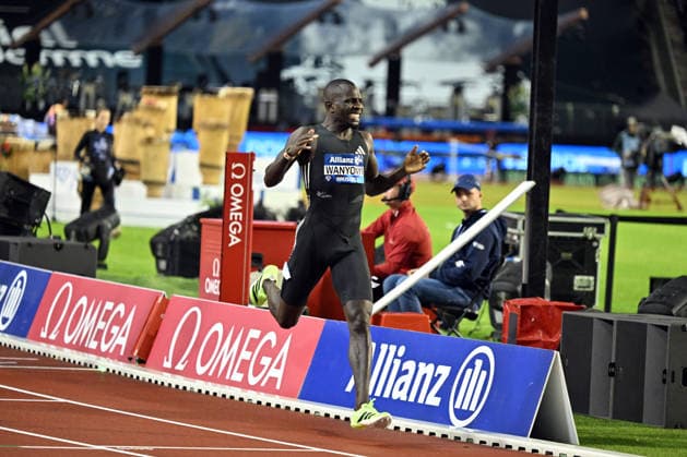 50th Memorial Van Damme Diamond League BRUSSELS, BELGIUM - SEPTEMBER 04: Kenyan athlete Emmanuel Wanyonyi celebrates after winning the men s 800-meter during the 50th Memorial Van Damme athletics event at the King Baudouin Stadium in Brussels, Belgium, on September 04, 2026. Dursun Aydemir Anadolu Brussels Belgium. Editorial use only. Please get in touch for any other usage.  Copyright: x2026xAnadoluxDursunxAydemirx